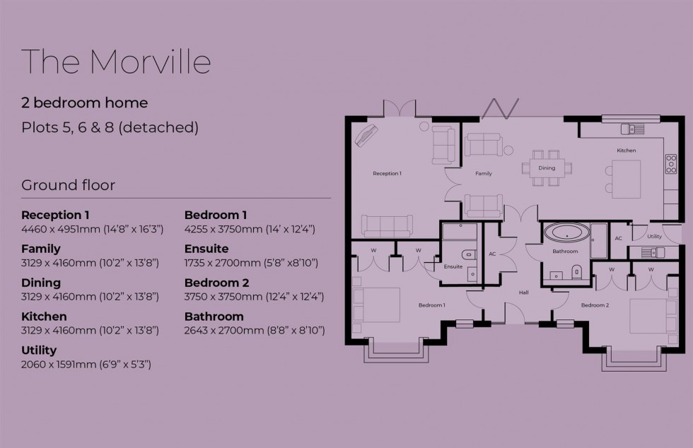 Floorplan for Plot 5, The Morville, Deerhurst Gardens, Welford on Avon