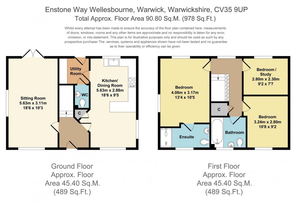 Floorplan for Enstone Way, Wellesbourne
