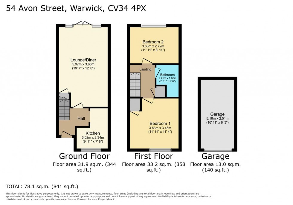 Floorplan for Avon Street, Warwick