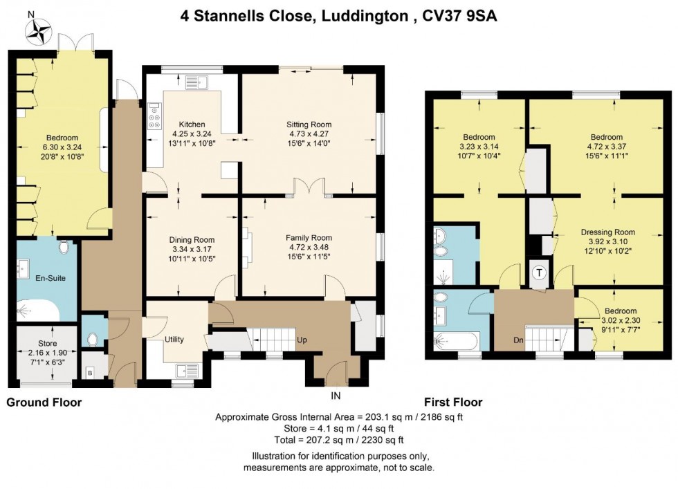 Floorplan for Stannells Close, Stratford-upon-Avon