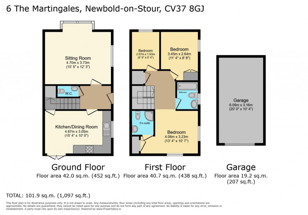 Floorplan for The Martingales, Newbold-on-Stour