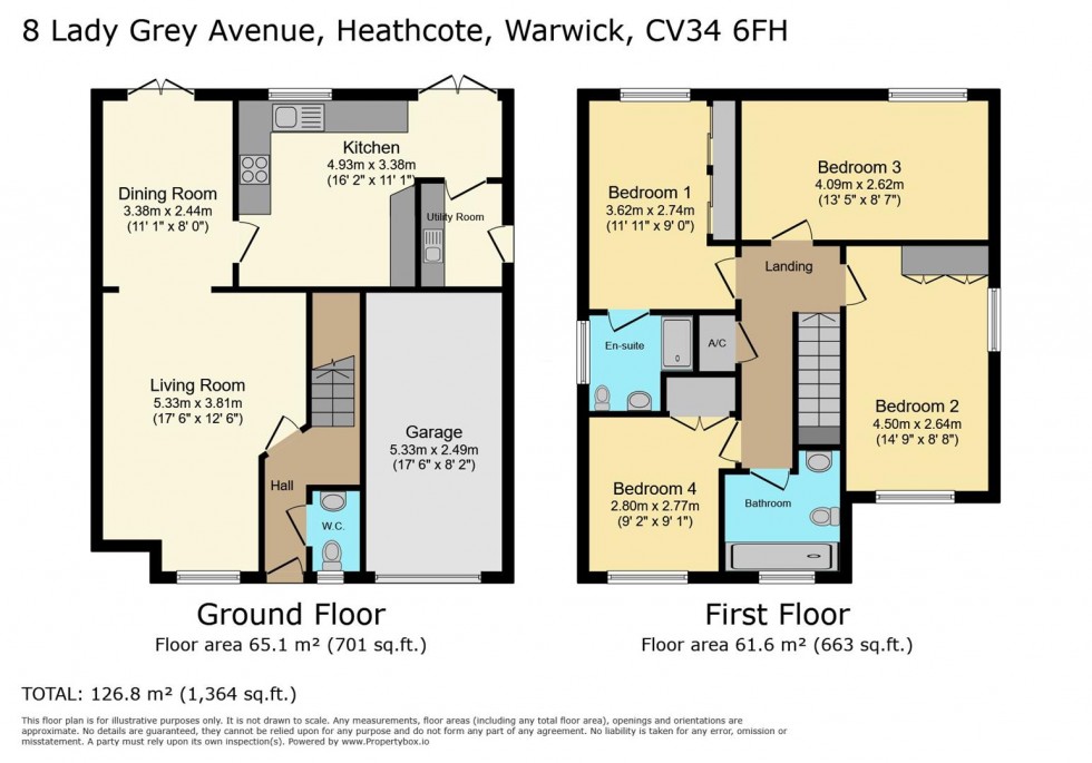 Floorplan for Lady Grey Avenue, Heathcote, Warwick