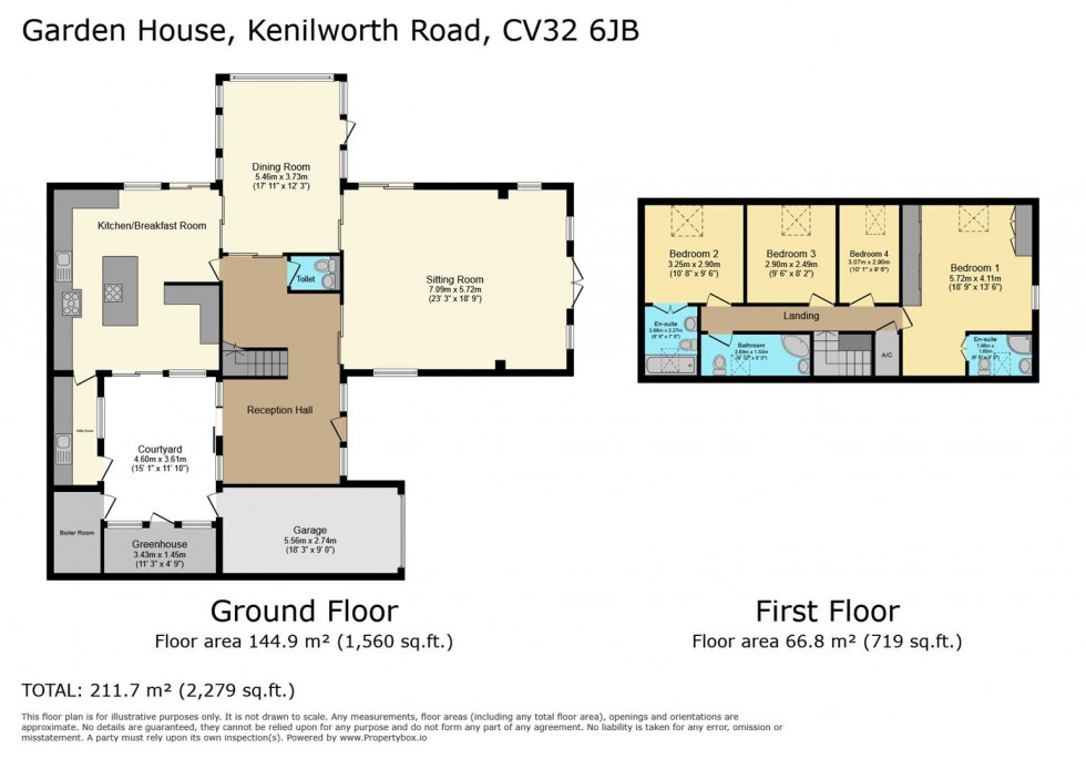Floorplan for Kenilworth Road, Leamington Spa