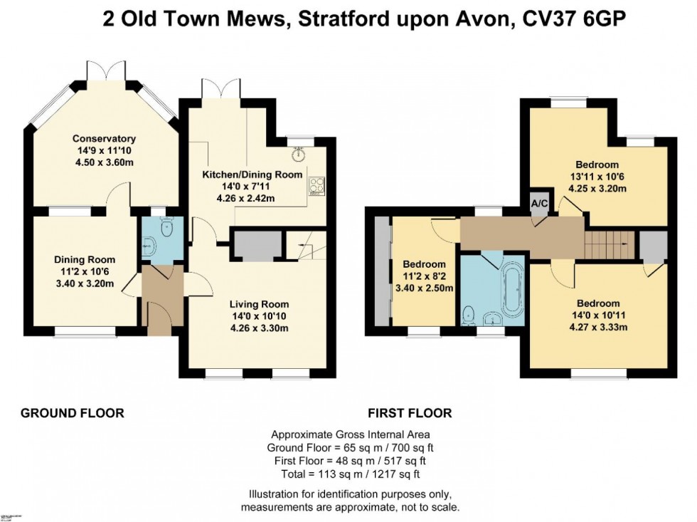 Floorplan for Old Town Mews, Old Town, Stratford-upon-Avon