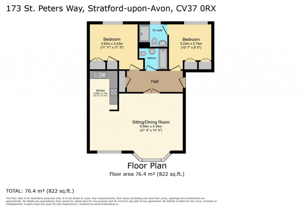 Floorplan for St. Peters Way, Stratford-upon-Avon