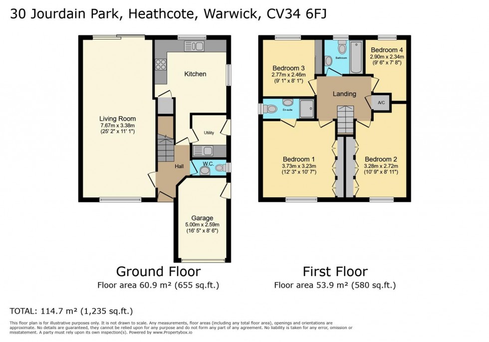 Floorplan for Jourdain Park, Heathcote, Warwick