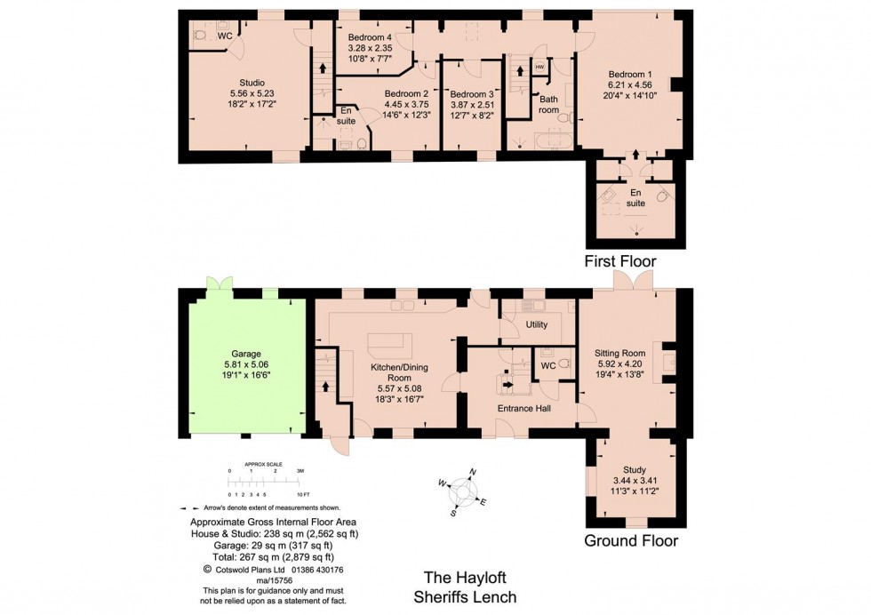 Floorplan for The Hayloft, Sheriffs Lench