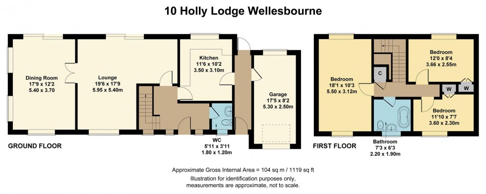 Floorplan for Holly Lodge, Wellesbourne