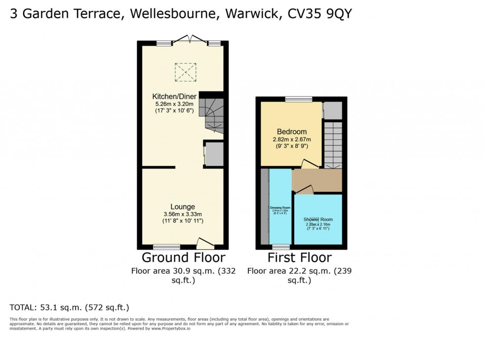 Floorplan for Garden Terrace, Wellesbourne