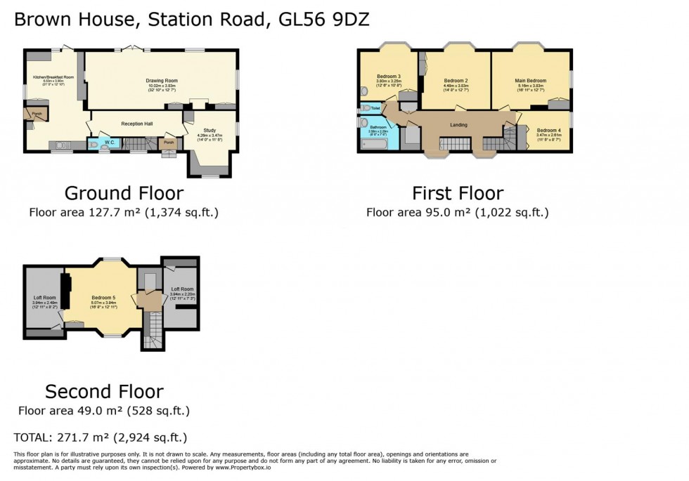 Floorplan for Station Road, Blockley