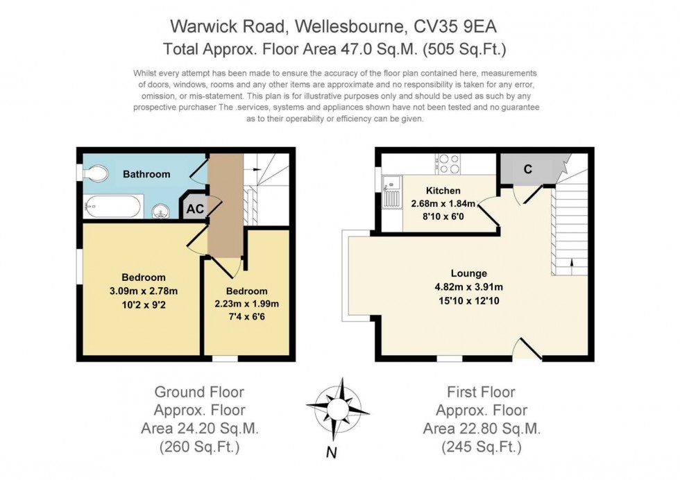 Floorplan for Warwick Road, Wellesbourne