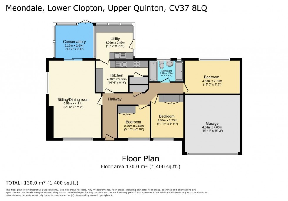 Floorplan for Lower Clopton, Upper Quinton, Stratford-upon-Avon
