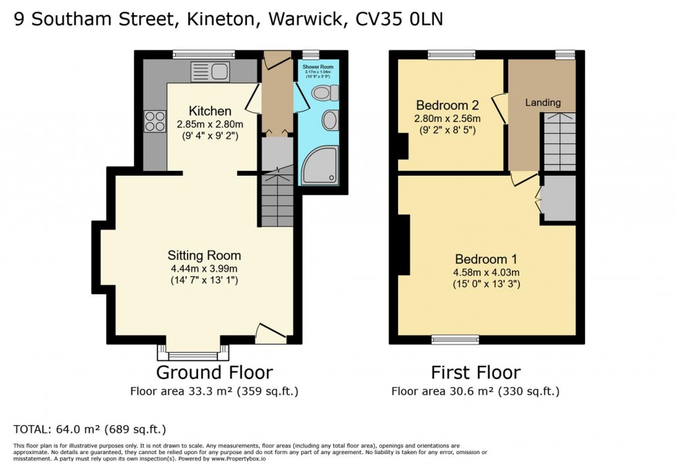 Floorplan for Southam Street, Kineton, Warwick