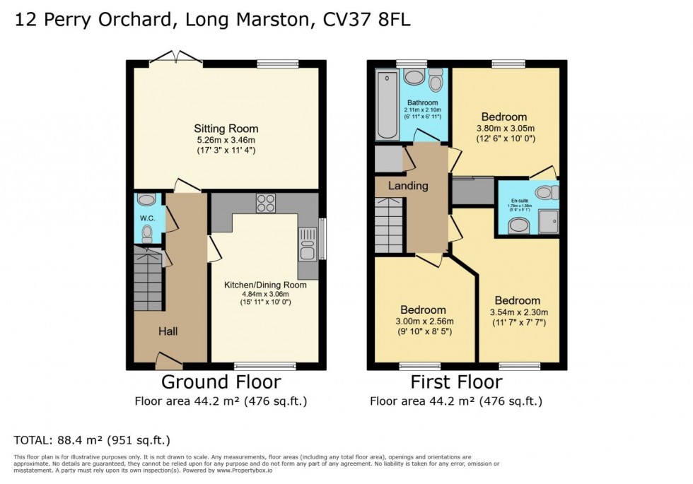 Floorplan for Perry Orchard, Long Marston