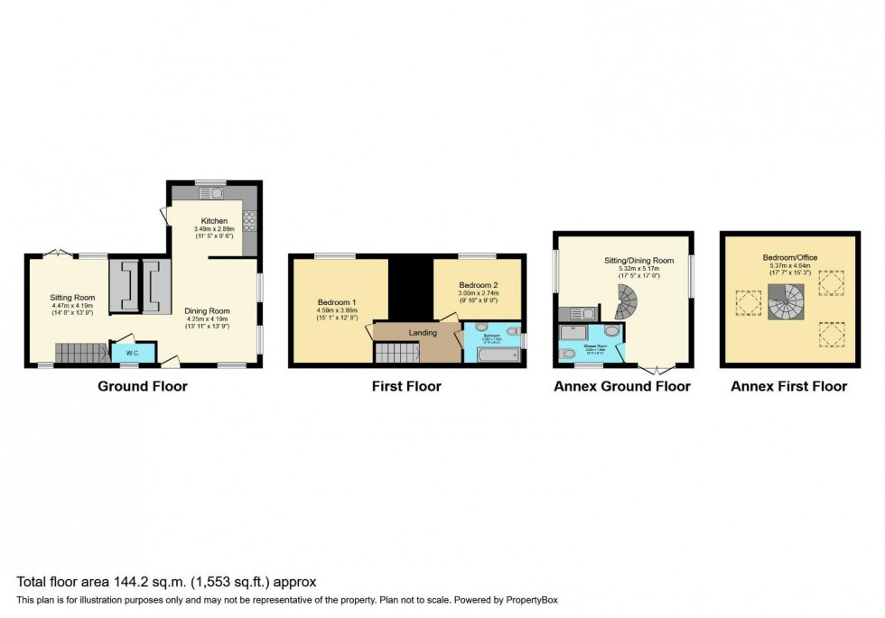 Floorplan for Tower Close, Bidford-on-Avon, Alcester