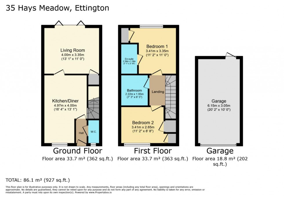 Floorplan for Hays Meadow, Ettington