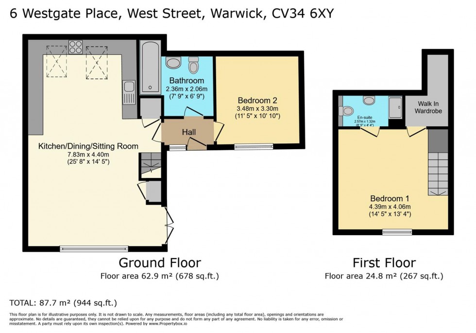 Floorplan for West gate place, Warwick